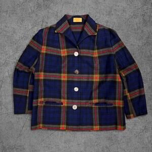 1950s Pendleton Wool Plaid Chore Button Up